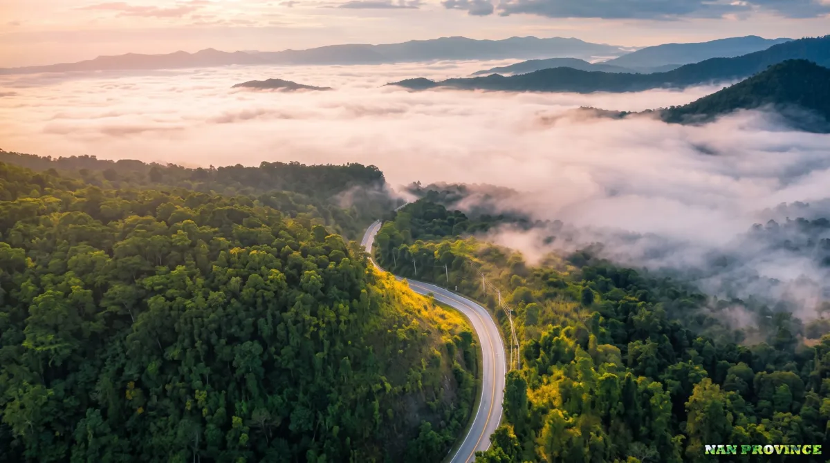 The thrilling switchbacks and mountain curves of Highway 1091 through Ban Luang